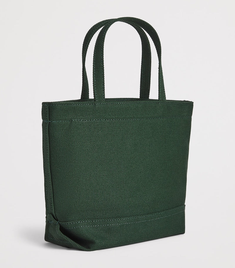 Harrods small cotton embroidered logo tote bag, UK version