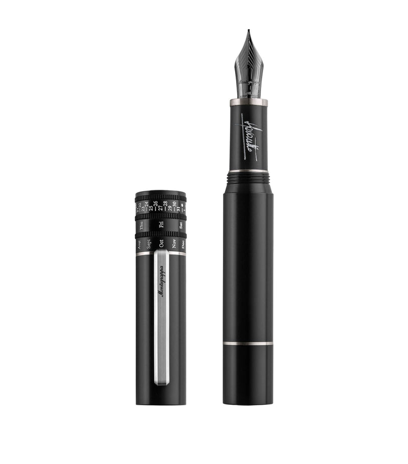 Montegrappa gold-trim Anytime Maestro fountain pen with perpetual calendar, imported from the UK
