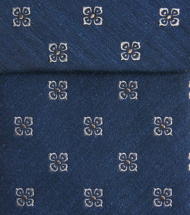 Isaia silk floral tie 6cm width, imported from the UK