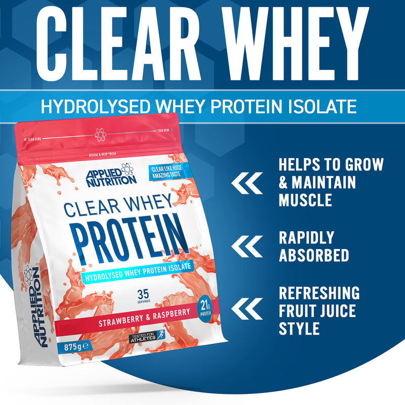 Applied Nutrition Clear Whey Protein Strawberry & Raspberry 875g - British product