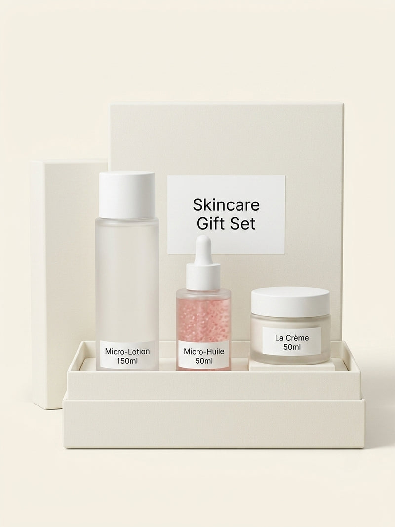 Dior Prestige skincare set with lotion, serum, and cream, imported from the UK