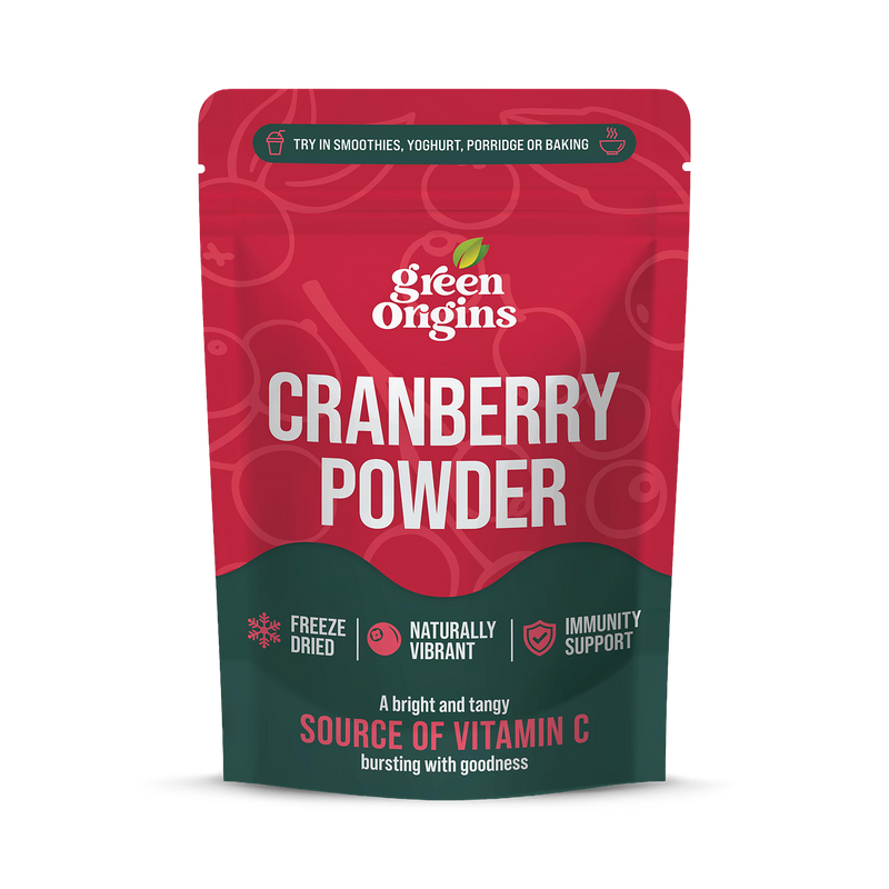 Green Origins freeze dried cranberry powder 100g, UK version