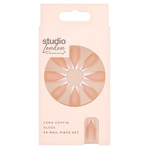 Superdrug Studio Fancy French False Nails White Tip 24 piece (British brand)