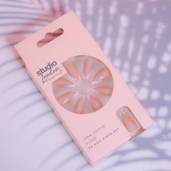 Superdrug Studio Fancy French False Nails White Tip 24 piece (British brand)