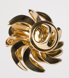 Miu Miu brooch crystal embellished gold tone (British brand)