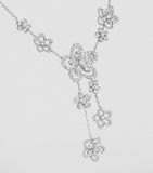 Graff white gold and diamond wild flower necklace 46cm, imported from the UK