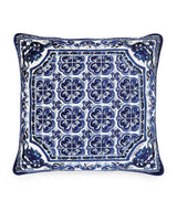 Harrods Ceramics-Inspired Silk Cushion with Synthetic Filling, 60cm x 60cm- Buy online at McGrocer