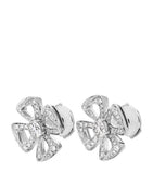 Bvlgari Fiorever white gold diamond stud earrings, imported from the UK