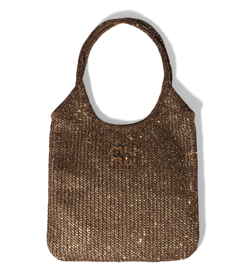 Miu Miu mesh-sequin Ivy tote bag H40cm - British product