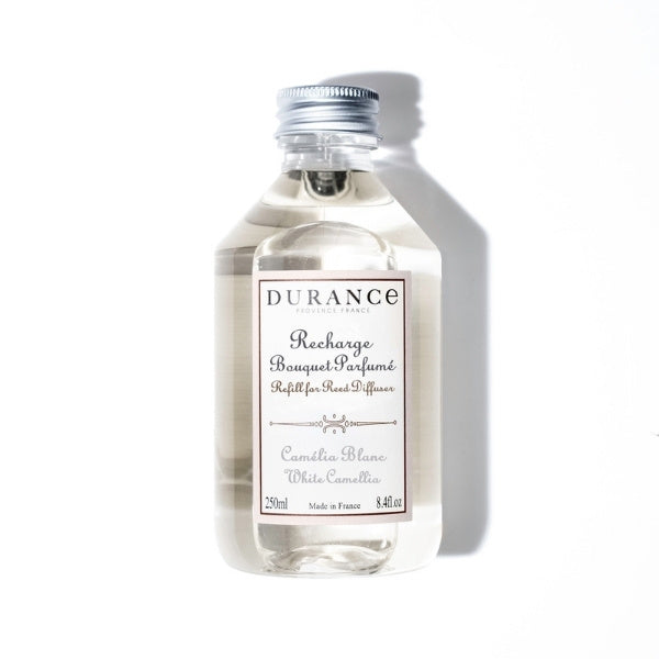 Durance White Camellia Reed Diffuser Refill 250ml - British product