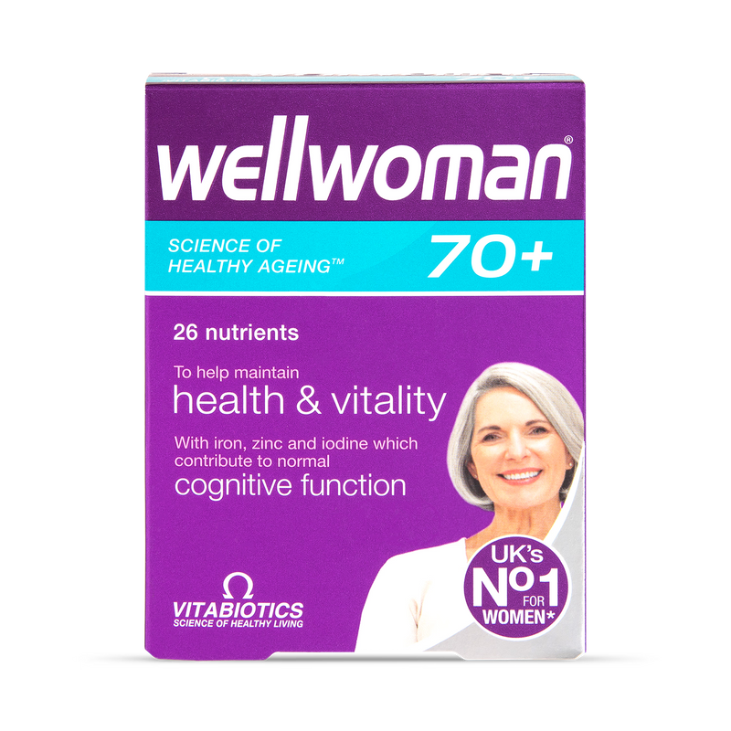 Vitabiotics Wellwoman 70+ daily multivitamin tablets 30 count (British brand)