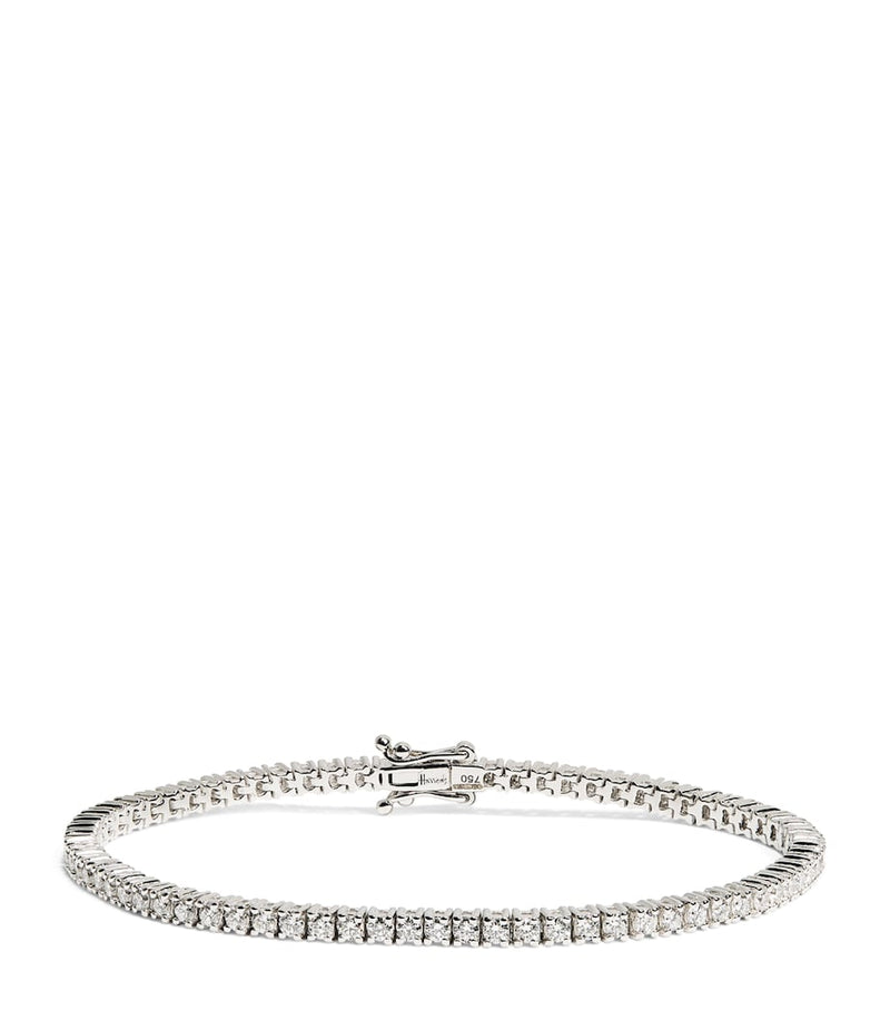 Harrods white gold diamond tennis bracelet 2.00ct - British product