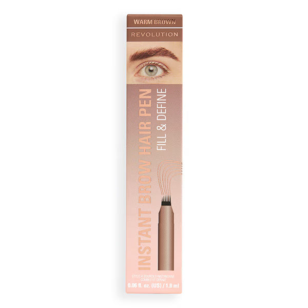 Revolution Instant Brow Hair Pen Warm Brown, UK version