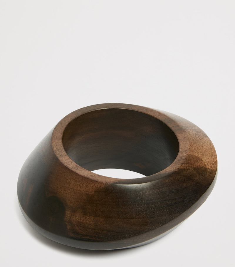 Max Mara ebony bangle bracelet with natural wood, UK version