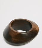 Max Mara ebony bangle bracelet with natural wood, UK version