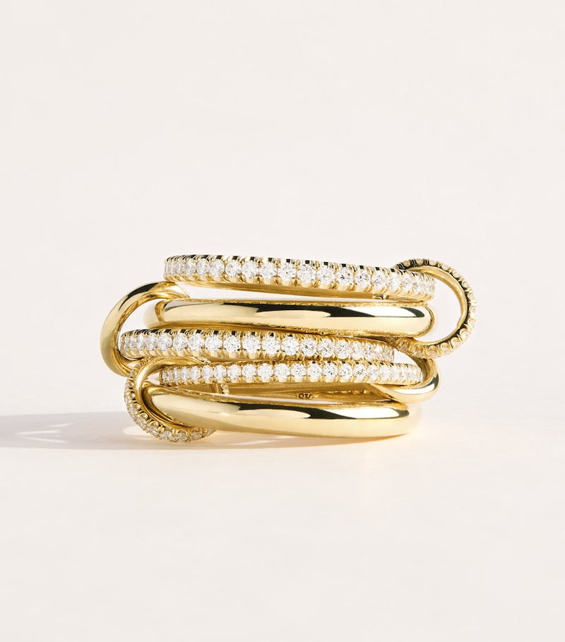 Spinelli Kilcollin yellow gold diamond Aquarius ring, UK version