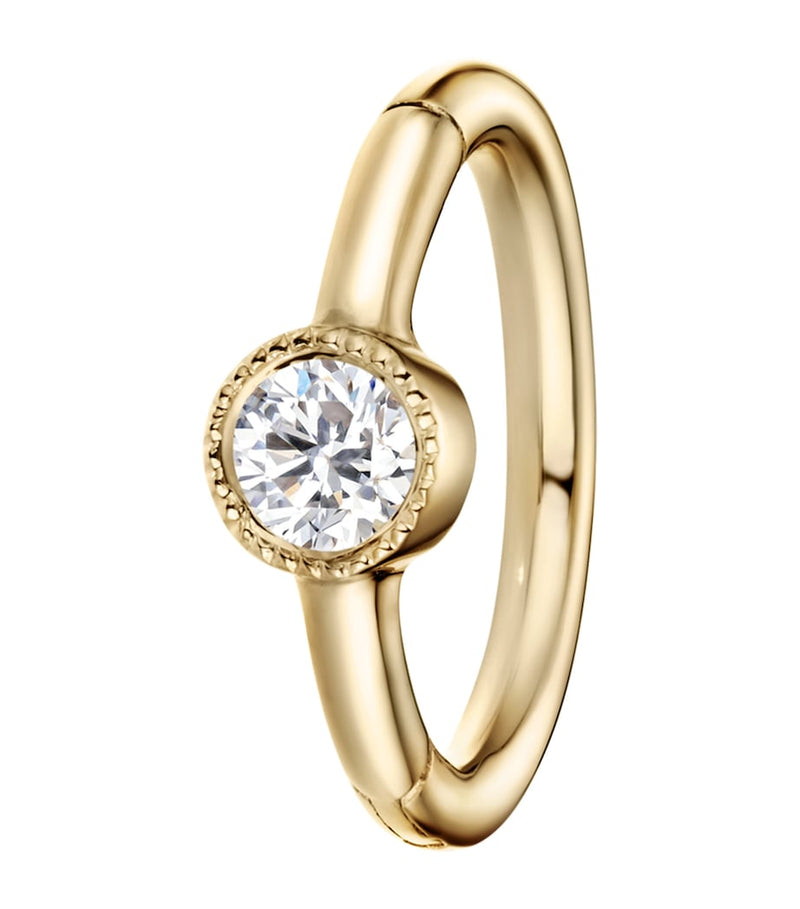 Maria Tash scalloped diamond hoop earring 6.5mm, imported from the UK