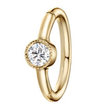 Maria Tash scalloped diamond hoop earring 6.5mm, imported from the UK