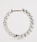 Harrods white gold diamond hoop earrings 1.25ctw, UK version