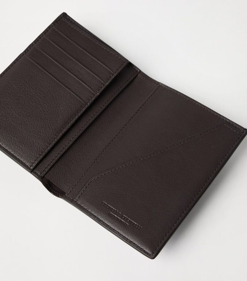 Brunello Cucinelli leather passport holder with card slots, 10.5cm x 14cm - British product