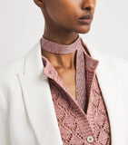 Eleventy silk-linen blend skinny scarf (British brand)