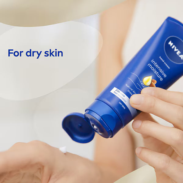 NIVEA Intensive Hand Cream Almond Oil Shea Butter 75ml, imported from the UK