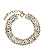 Saint Laurent crystal-embellished necklace 40cm-50cm (British brand)