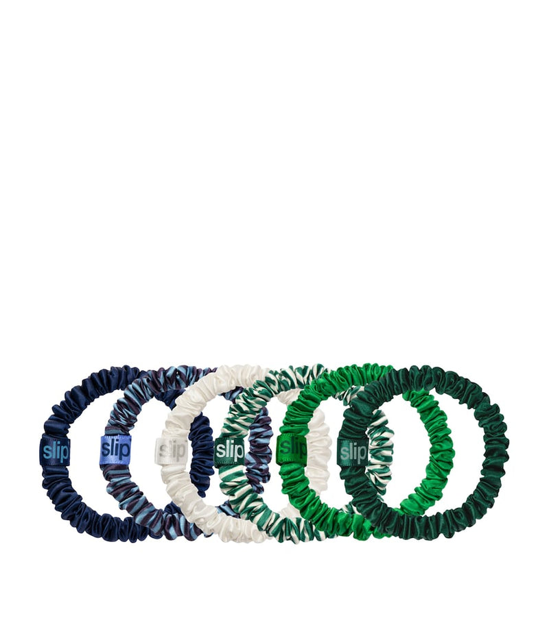Slip mulberry silk Courtside scrunchies pack of 6 (British brand)
