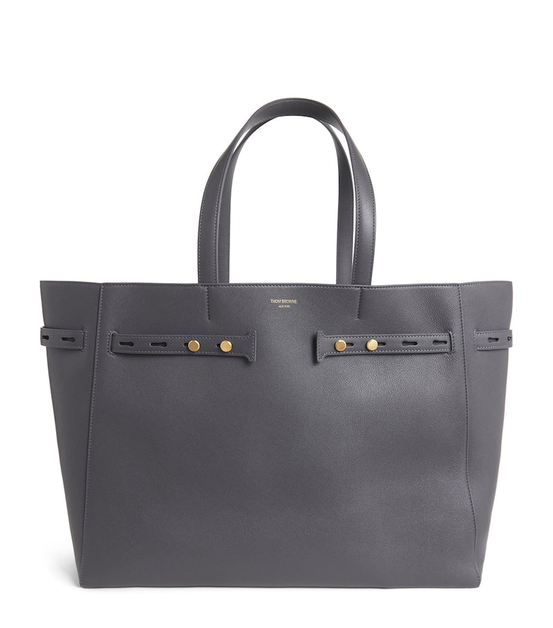 Thom Browne leather Cabas tote bag - British product