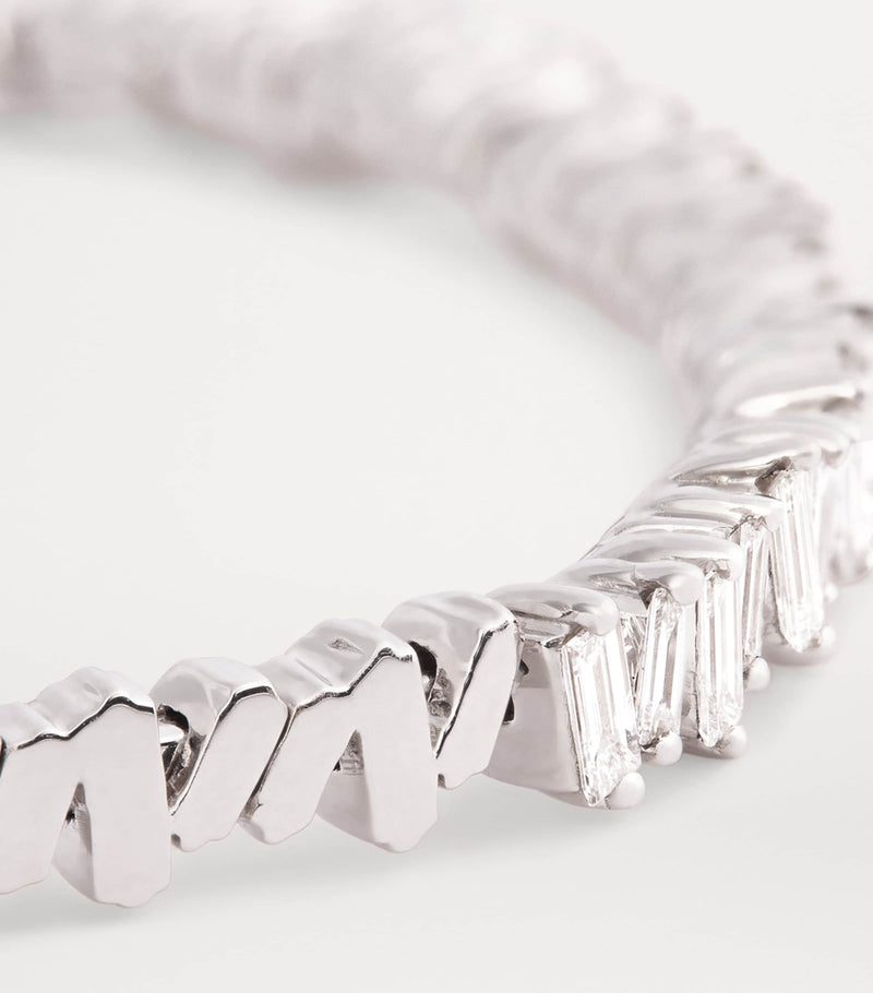 Suzanne Kalan white gold diamond bangle (British brand)