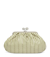 Harrods Weekend Max Mara Medium Leather Striped Pasticcino Clutch Bag- Buy online at McGrocer