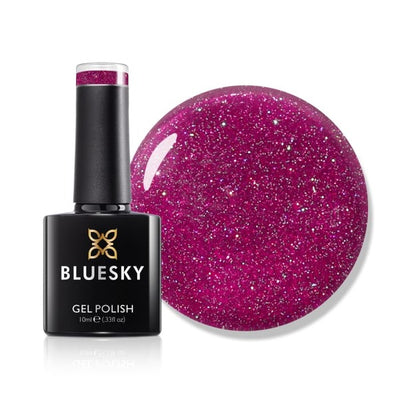 Superdrug Bluesky Gel Polish Berry Burst Deep Pink Glitter- Buy online at McGrocer