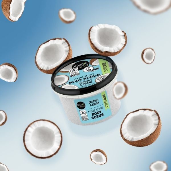 Organic Shop body scrub coconut 250ml, imported from the UK