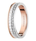 Boucheron White Edition wedding band with diamonds and ceramic - British product
