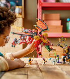 Lego NINJAGO Wyldfyre's Transforming Dragon Mech building set 821 pieces (British brand)