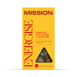 Holland & Barrett Mission Energise Green Tea with Cocoa Nibs & Ginger 15 Tea Bags- Buy online at McGrocer