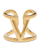 Valentino Garavani VLogo Signature ring in gold-tone brass, imported from the UK