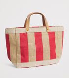 Harrods stripe canvas shopper bag (British brand)