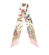 Harrods Aspinal Of London Silk Edwardian Garden Twilly Scarf 88cm x 6cm- Buy online at McGrocer