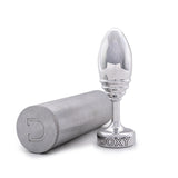 Doxy ribbed butt plug solid aluminium, UK version