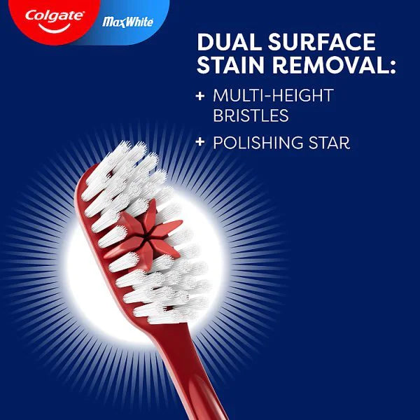Colgate Max White Medium Toothbrush 3 Pack - British product