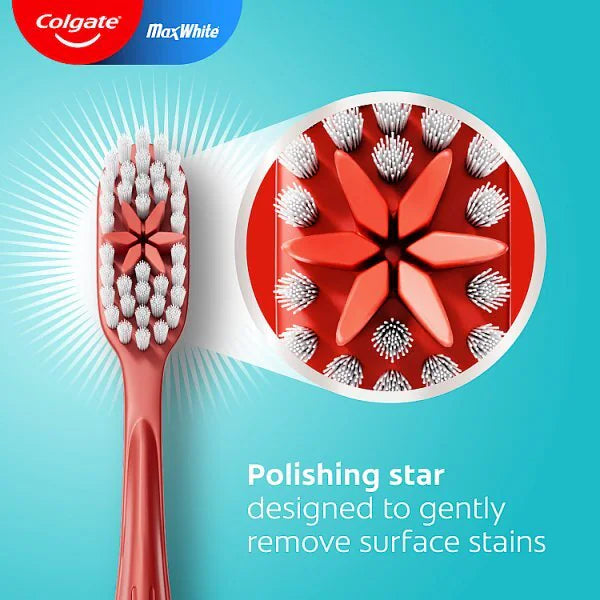 Colgate Max White Medium Toothbrush 3 Pack - British product