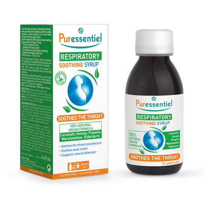 Holland & Barrett Puressentiel Respiratory Soothing Syrup Sore Throat 125 ml- Buy online at McGrocer