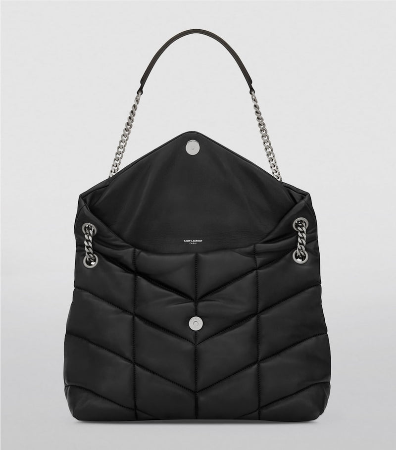 Saint Laurent Loulou Puffer Matelassé shoulder bag in leather, UK version