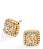 Marli New York Cleo pyramid earrings yellow gold diamonds (British brand)