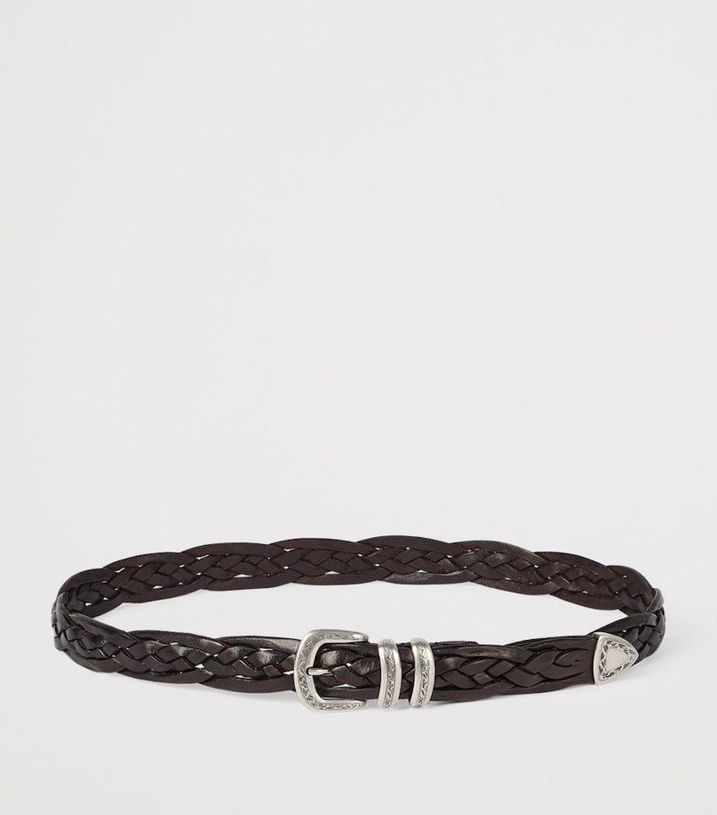 Brunello Cucinelli woven calfskin belt (British brand)