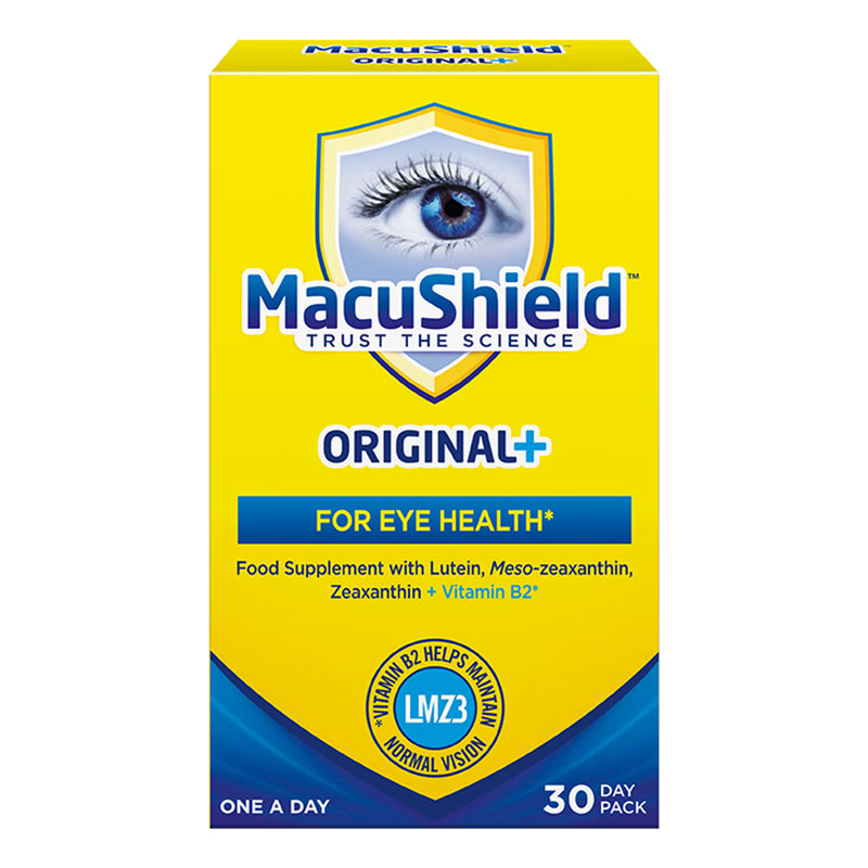 MacuShield Original Formula eye supplement 30 caps, imported from the UK