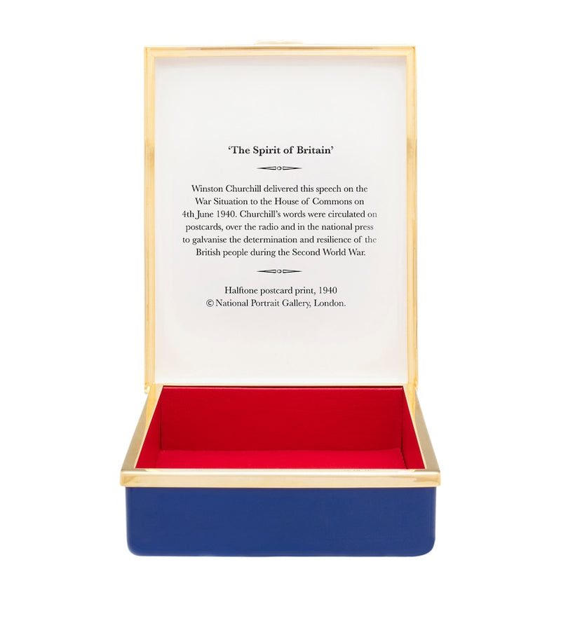 Halcyon Days enamel box Sir Winston Churchill, UK version