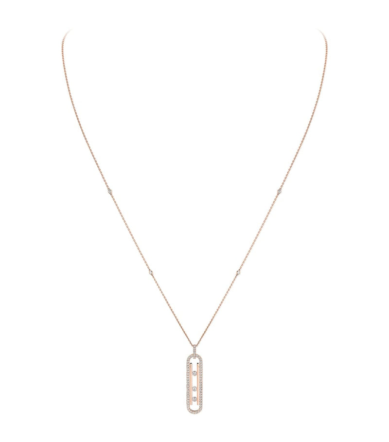 Messika Move 10th Birthday rose gold diamond necklace 0.70ct, UK version