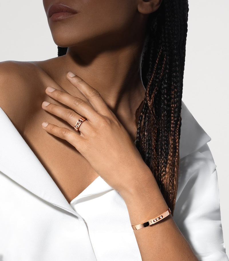 Messika Move Noa diamond bangle in 18kt rose gold, UK version